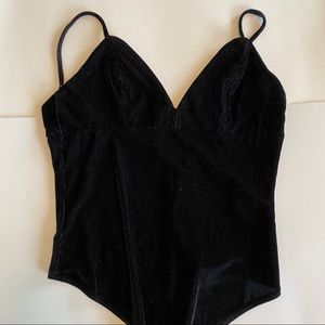 black velvet bodysuit